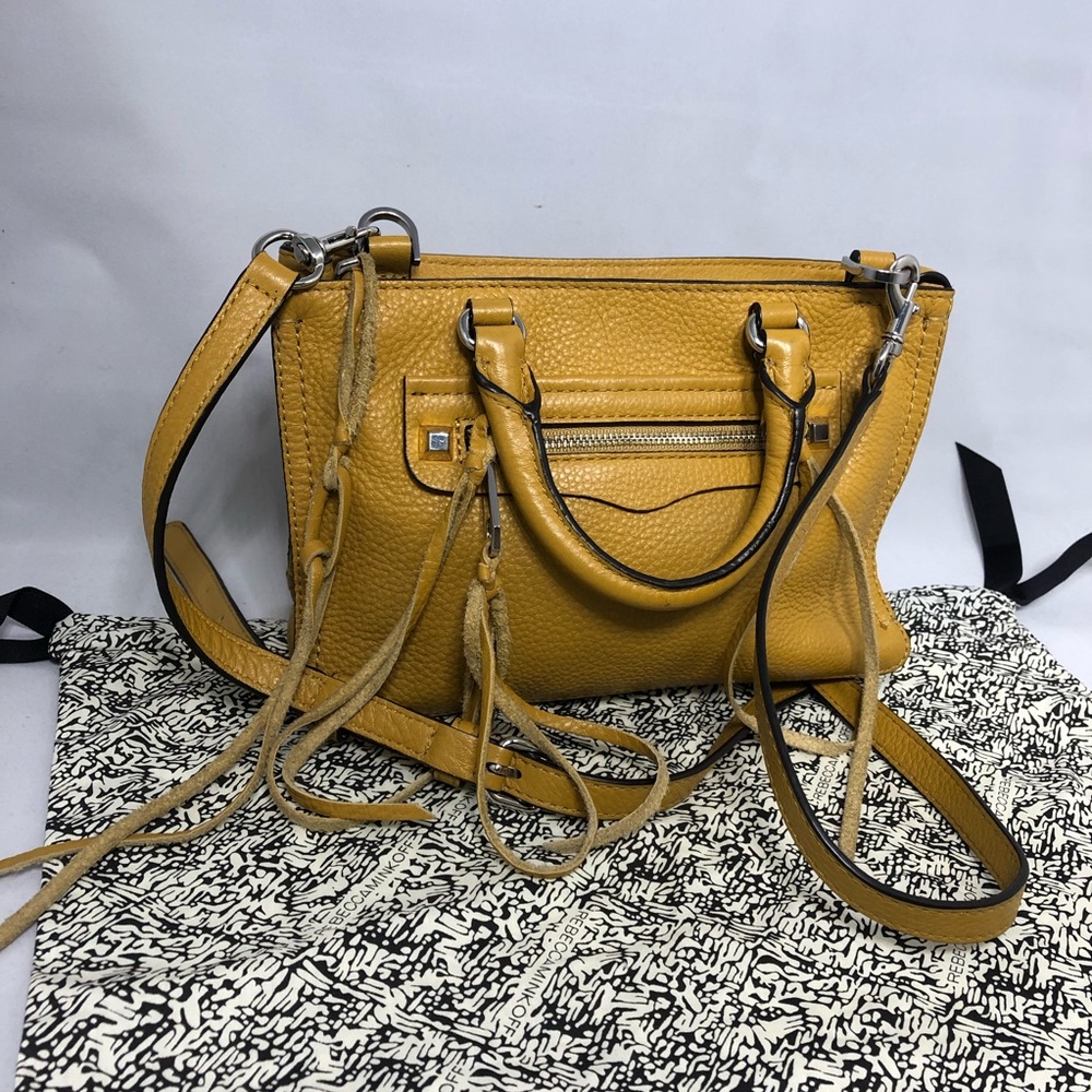Rebecca Minkoff mustard tassel crossbody mini